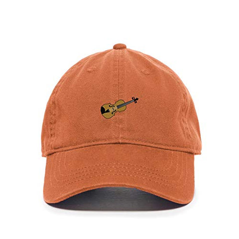 Violin Baseball Cap Embroidered Cotton Adjustable Dad Hat