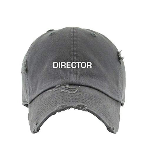 Director Vintage Baseball Cap Embroidered Cotton Adjustable Distressed Dad Hat