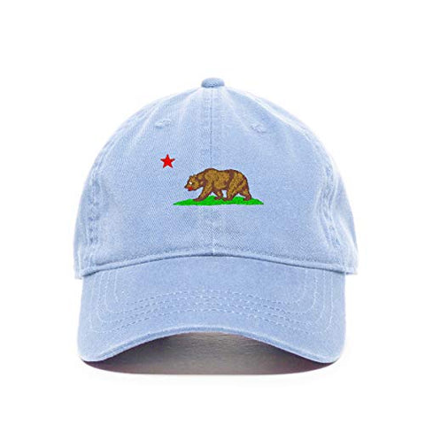 California Bear Baseball Cap Embroidered Cotton Adjustable Dad Hat