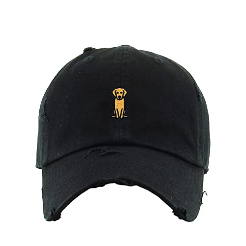 Golden Retriever Dog Vintage Baseball Cap Embroidered Cotton Adjustable Distressed Dad Hat