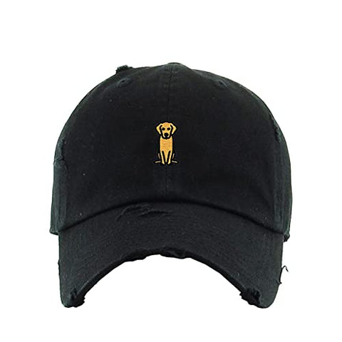 Golden Retriever Dog Vintage Baseball Cap Embroidered Cotton Adjustable Distressed Dad Hat