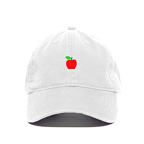 Red Apple Baseball Cap Embroidered Cotton Adjustable Dad Hat