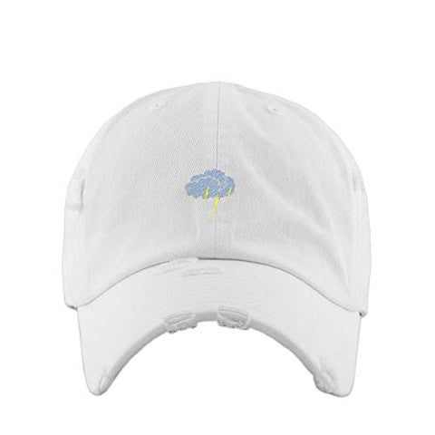 Storm Cloud Vintage Baseball Cap Embroidered Cotton Adjustable Distressed Dad Hat