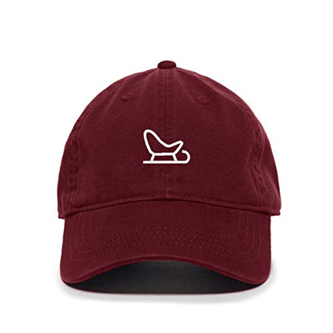 Snow Sled Baseball Cap Embroidered Cotton Adjustable Dad Hat