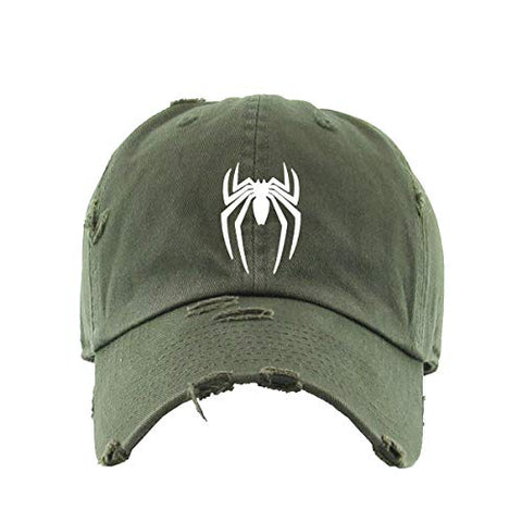 Spider Dad Vintage Baseball Cap Embroidered Cotton Adjustable Distressed Dad Hat