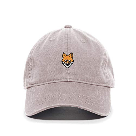 Fox Head Baseball Cap Embroidered Cotton Adjustable Dad Hat