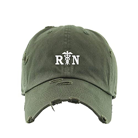 Registered Nurse RN Vintage Baseball Cap Embroidered Cotton Adjustable Distressed Dad Hat