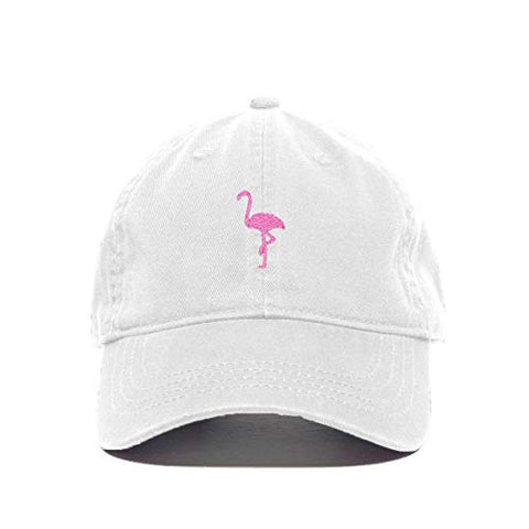 Pink Flamingo Baseball Cap Embroidered Cotton Adjustable Dad Hat