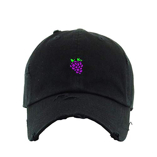 Grape Vintage Baseball Cap Embroidered Cotton Adjustable Distressed Dad Hat