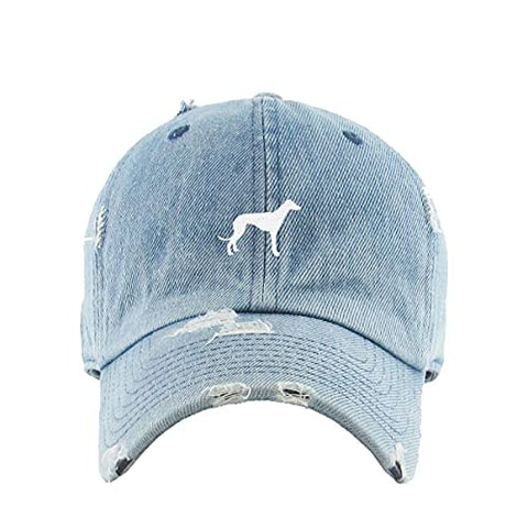 Greyhound Dog Vintage Baseball Cap Embroidered Cotton Adjustable Distressed Dad Hat