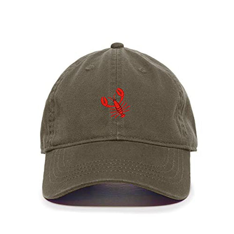 Lobster Baseball Cap Embroidered Cotton Adjustable Dad Hat