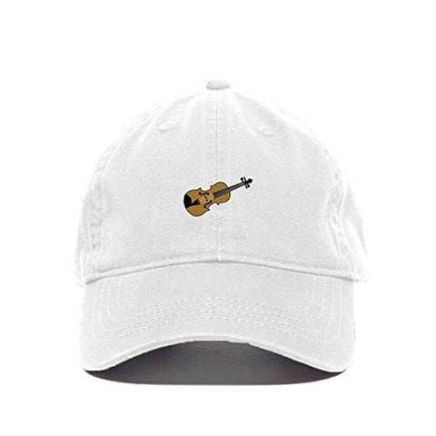 Violin Baseball Cap Embroidered Cotton Adjustable Dad Hat