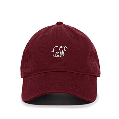 Elephant Baseball Cap Embroidered Cotton Adjustable Dad Hat
