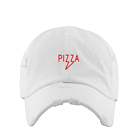 Pizza Vintage Baseball Cap Embroidered Cotton Adjustable Distressed Dad Hat