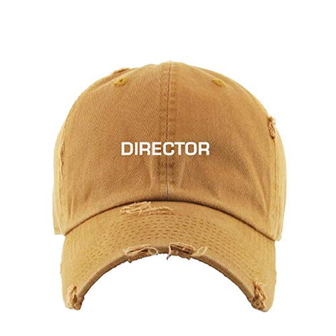 Director Vintage Baseball Cap Embroidered Cotton Adjustable Distressed Dad Hat