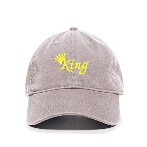 King Baseball Cap Embroidered Cotton Adjustable Dad Hat