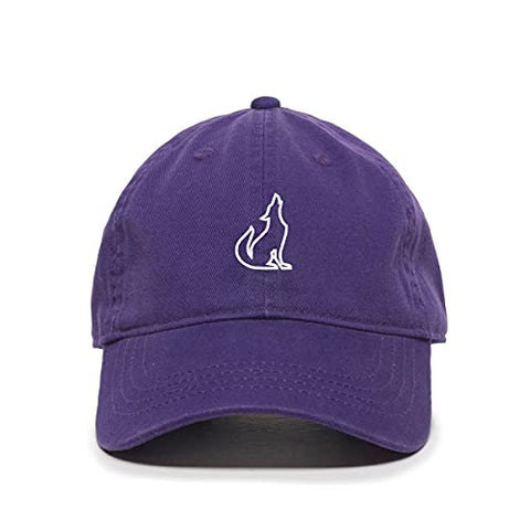 Coyote Baseball Cap Embroidered Cotton Adjustable Dad Hat