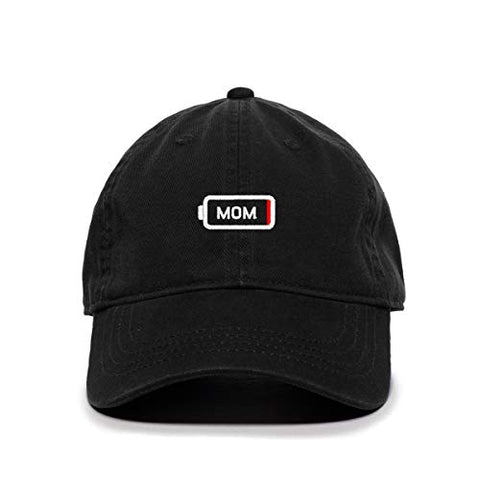 Mom Battery Dying Baseball Cap Embroidered Cotton Adjustable Dad Hat