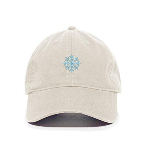 Snow Flake Baseball Cap Embroidered Cotton Adjustable Dad Hat