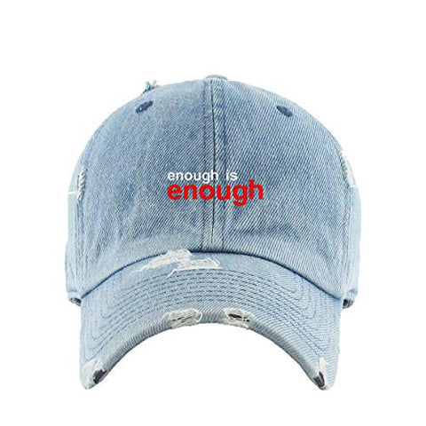 BLM Enough is Enough Vintage Baseball Cap Embroidered Cotton Adjustable Distressed Dad Hat