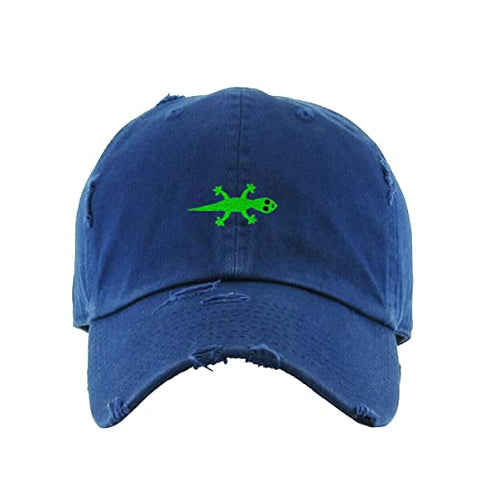 Lizard Vintage Baseball Cap Embroidered Cotton Adjustable Distressed Dad Hat