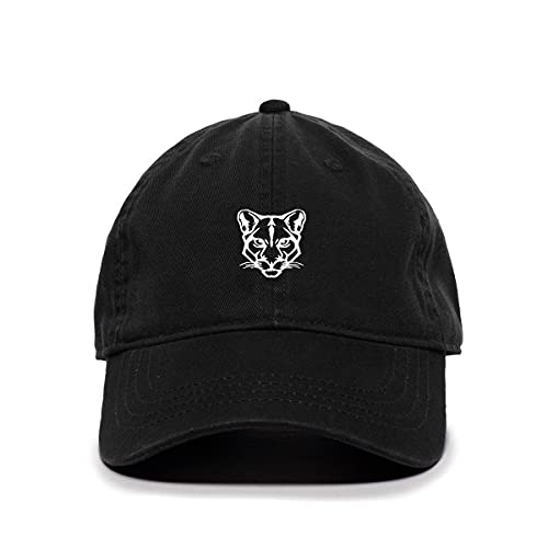 Cougar Head Baseball Cap Embroidered Cotton Adjustable Dad Hat