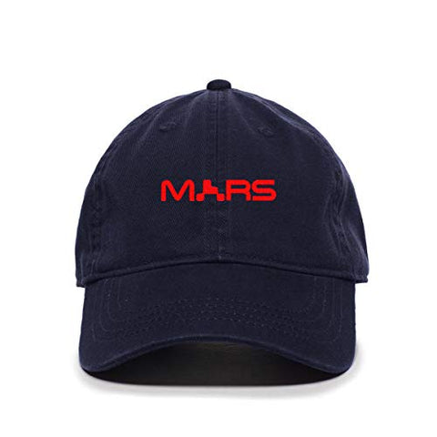 Mars NASA Logo Baseball Cap Embroidered Cotton Adjustable Dad Hat