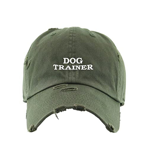 Dog Trainer Vintage Baseball Cap Embroidered Cotton Adjustable Distressed Dad Hat