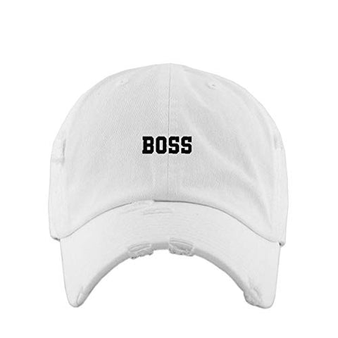 Boss Vintage Baseball Cap Embroidered Cotton Adjustable Distressed Dad Hat