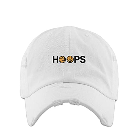 Hoops Basketball Vintage Baseball Cap Embroidered Cotton Adjustable Distressed Dad Hat