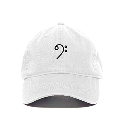 Bass Clef Baseball Cap Embroidered Cotton Adjustable Dad Hat