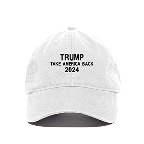 Take America Back Trump Baseball Cap Embroidered Cotton Adjustable Dad Hat