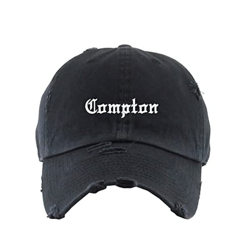 Compton Vintage Baseball Cap Embroidered Cotton Adjustable Distressed Dad Hat