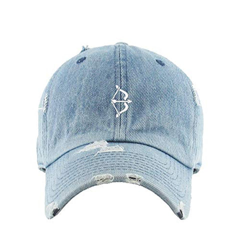 The Archer Vintage Baseball Cap Embroidered Cotton Adjustable Distressed Dad Hat