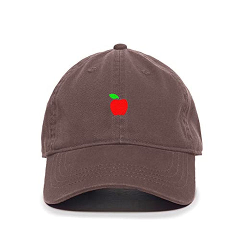 Red Apple Baseball Cap Embroidered Cotton Adjustable Dad Hat