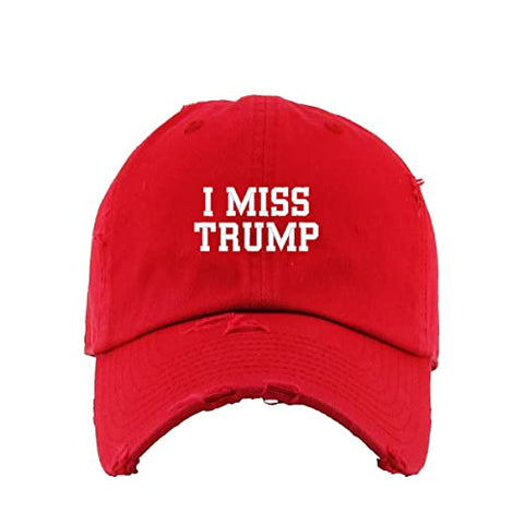 I Miss Trump Vintage Baseball Cap Embroidered Cotton Adjustable Distressed Dad Hat