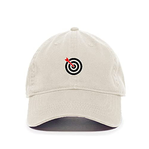 Bullseye Target with Arrow Baseball Cap Embroidered Cotton Adjustable Dad Hat