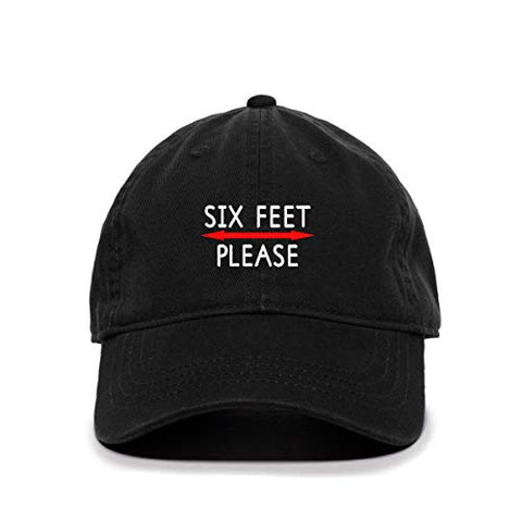 Six 6 Feet Please Baseball Cap Embroidered Cotton Adjustable Dad Hat