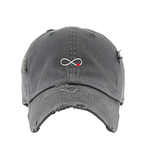 Infinity Love Vintage Baseball Cap Embroidered Cotton Adjustable Distressed Dad Hat