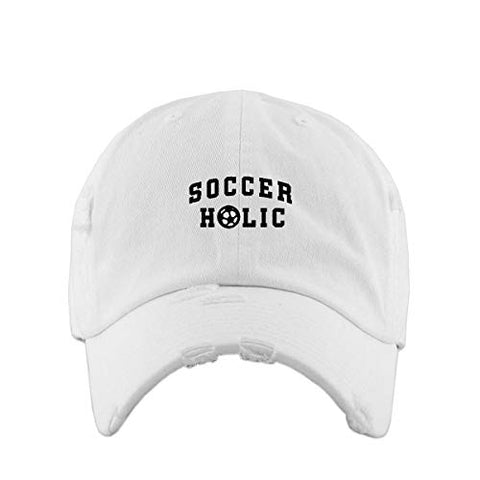 Soccer Holic Vintage Baseball Cap Embroidered Cotton Adjustable Distressed Dad Hat