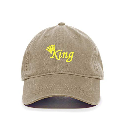 King Baseball Cap Embroidered Cotton Adjustable Dad Hat