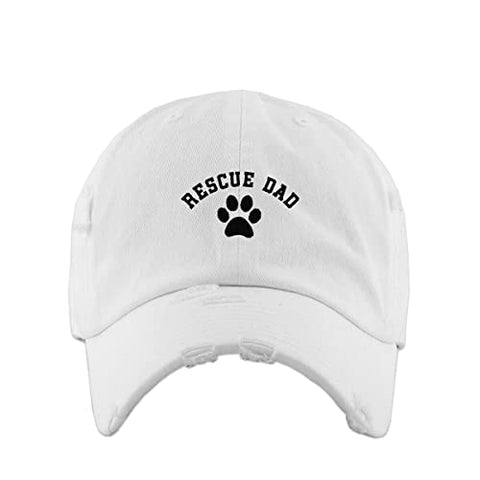 Rescue Dad Vintage Baseball Cap Embroidered Cotton Adjustable Distressed Dad Hat