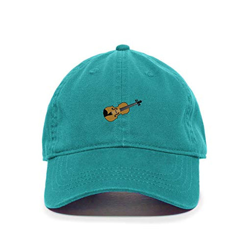 Violin Baseball Cap Embroidered Cotton Adjustable Dad Hat
