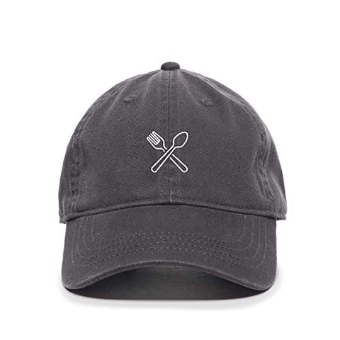 Fork and Spoon Baseball Cap Embroidered Cotton Adjustable Dad Hat