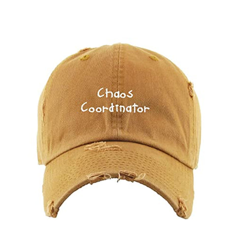 Chaos Coordinator Vintage Baseball Cap Embroidered Cotton Adjustable Distressed Dad Hat