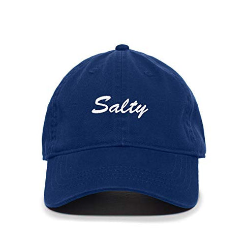 Salty Baseball Cap Embroidered Cotton Adjustable Dad Hat