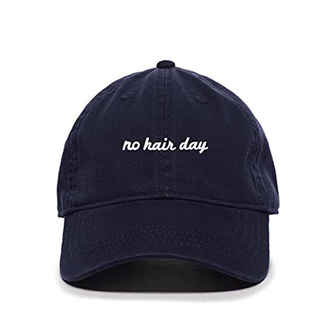 No Hair Day Baseball Cap Embroidered Cotton Adjustable Dad Hat