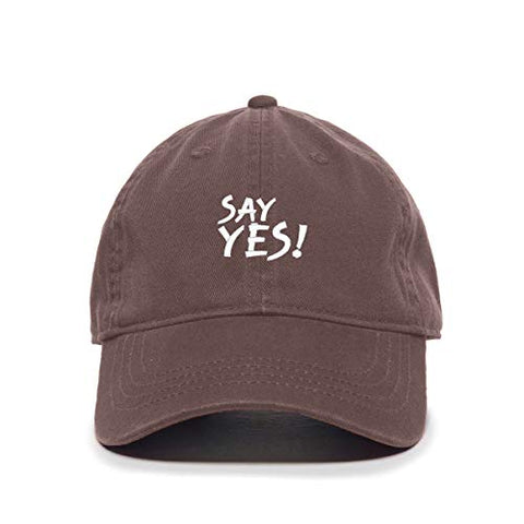 Say Yes Baseball Cap Embroidered Cotton Adjustable Dad Hat