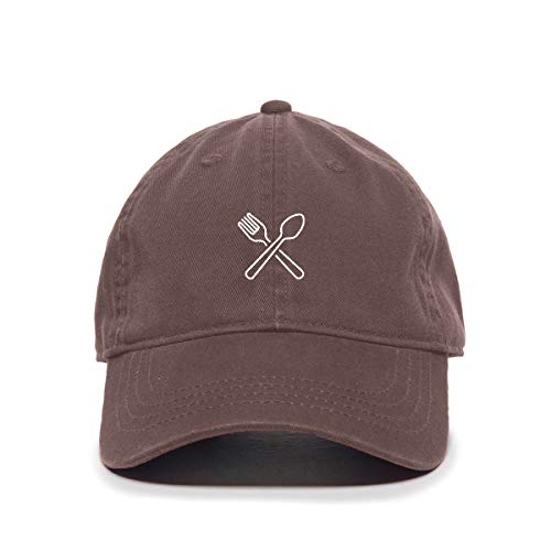 Fork and Spoon Baseball Cap Embroidered Cotton Adjustable Dad Hat