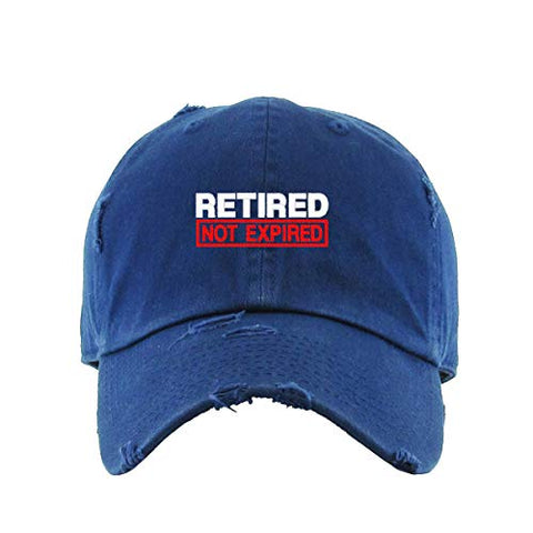 Retired Not Expired Vintage Baseball Cap Embroidered Cotton Adjustable Distressed Dad Hat